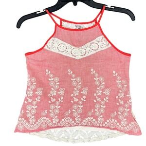 Beautes Los Angeles Girls Tank 12 Floral‎ Lace Boho Festival Hippie Chic Crochet